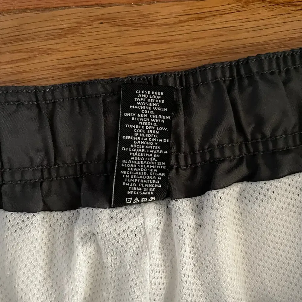 OP Ocean Pacific Mens 2XL Swim Trunks Board Shorts Gray Black Drawstring